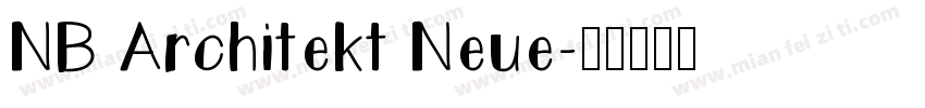 NB Architekt Neue字体转换